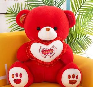 Oso de Peluche de San Valentín - Diseño Personalizado de Corazón de Amor, Regalo de Peluche Suave para Novia - Product Image 3