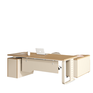 <span class=keywords><strong>Mesa</strong></span> de oficina moderna de estilo madera, silla, combinación de muebles, escritorio de gerente CEO con estilo de panel de madera - Product Image 6
