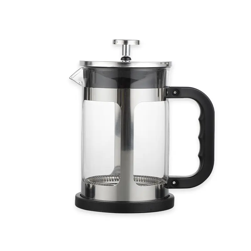 French Press Coffee/pembuat teh, berkemah Mini kopi/teh tekan 304 saringan baja tahan karat dan kaca tahan panas