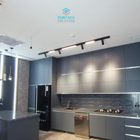 Plans de travail de cuisine en pierre artificielle sur mesure, surface solide de 12 mm