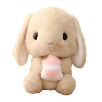 Nouveautés : Peluche Lapin Brodé Super Doux avec Carotte – Jouet Anti-Stress Adorable