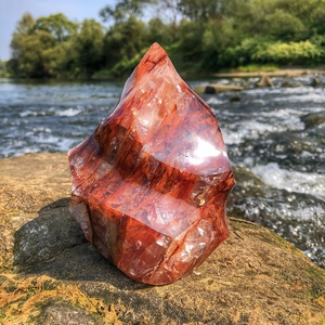 Piedra de Cuarzo de Fuego Pulida al por Mayor, Estilo Bohemio, Curación Espiritual, Tendencia de Moda para Decoración del Hogar Única, Regalos Navideños - Product Image 5