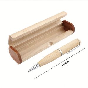 Clé USB en bois 2.0 avec logo personnalisé, double stylo et clé USB, essentiel pour le bureau, idéal comme cadeau de mariage - Product Image 3