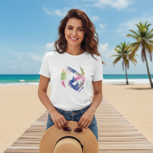 T-shirt di alta qualità da donna in maglia traspirante con colletto a fiocco in seta con scritta diamantata maglia sfuso raccolto Casual per l'estate - Product Image 3