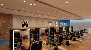 Conception <span class=keywords><strong>de</strong></span> <span class=keywords><strong>Salon</strong></span> <span class=keywords><strong>de</strong></span> Coiffure Professionnel Personnalisé avec Mobilier <span class=keywords><strong>de</strong></span> Luxe et Éclairage LED Écologique - Product Image 3