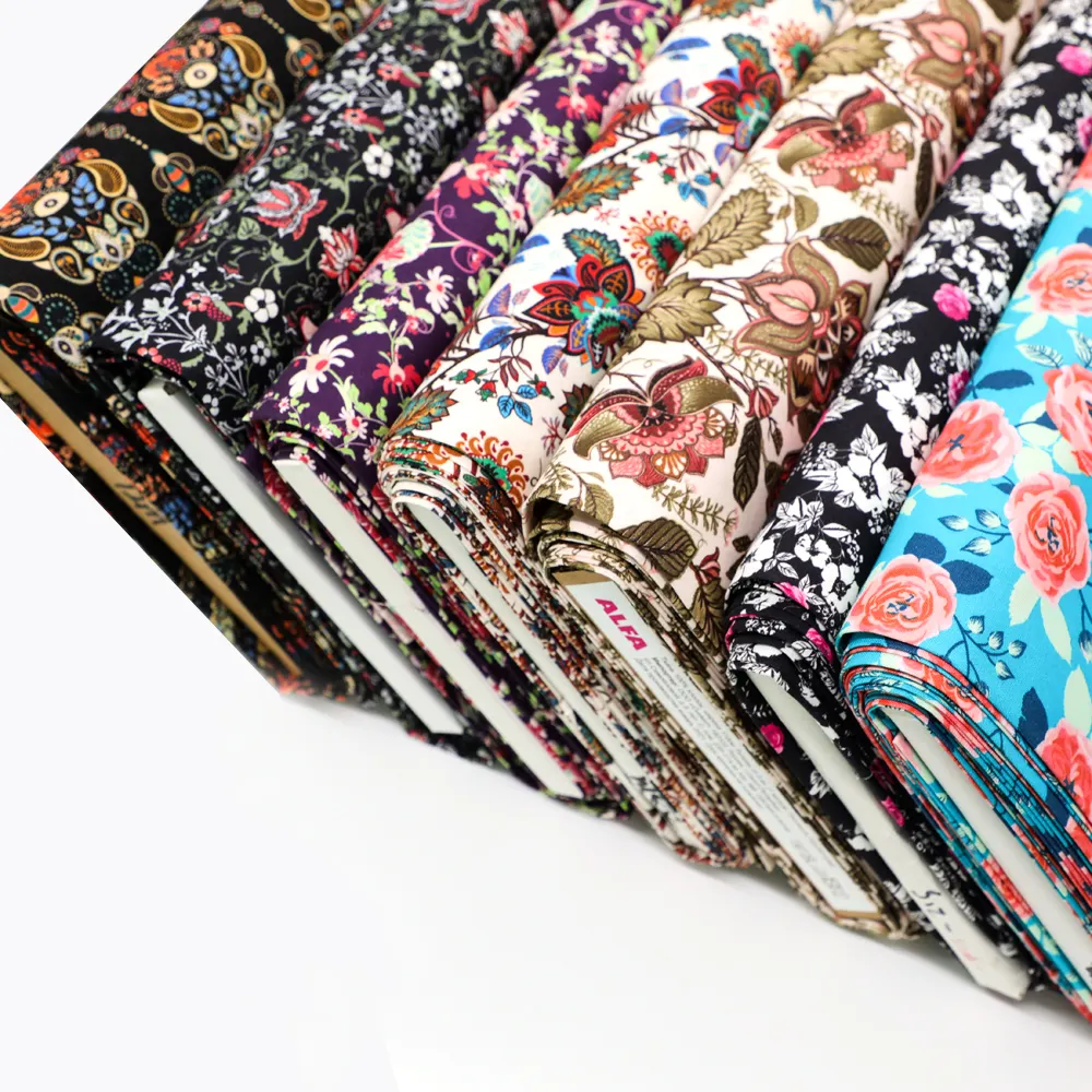 44'' Vintage Floral Crafts Fabric Digital Printing Quilt Fabrics High Quality Textile & Fabric Crafts