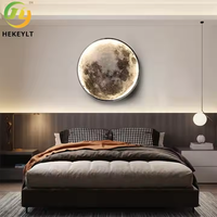 JYLIGHTING Lampe de chevet ronde décorative en forme de lune pour la maison