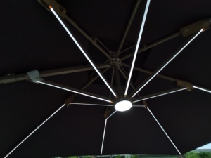 Energy Saving Outdoor Umbrella Patio Umbrellas Aluminium Outdoor <strong>Garden</strong> <strong>Parasol</strong> Beach Umbrella <strong>With</strong> Led <strong>Light</strong> - Product Image 2