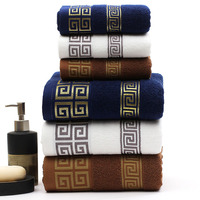 Ensemble de serviettes de bain et de toilette en tissu 100% coton de luxe avec logo personnalisé Jacquard 35*75cm, séchage rapide, pour hôtel