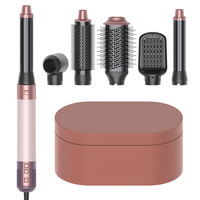 Brosse coiffante à air chaud à chauffage rapide, personnalisable avec étiquette, pour démêler les mèches, bouton de réglage, peigne massant pour cheveux, idéale pour la routine matinale