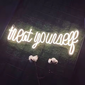 Logo Led lumière en gros ne pense pas merde enseigne au néon Cocktail mariage livraison directe enseigne au néon pour chambre décoration intérieure - Product Image 4