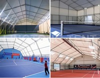 Tente de court de tennis haute performance 36m X 18m résistant aux intempéries Structure coupe-vent renforcée Couverture en PVC Utilisation extérieure toute l'année