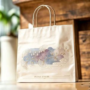 Bolsas de Papel Kraft Impresas Personalizadas con Asas Resistentes en la Parte Inferior, Ideales para Servicio de Entrega de Comida de Restaurantes - Product Image 2