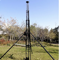 Mât télescopique auto-élévateur motorisé par treuil, monté au sol, télécommandé sur 15 m, 220 V, pour antenne de poutre et radioamateur