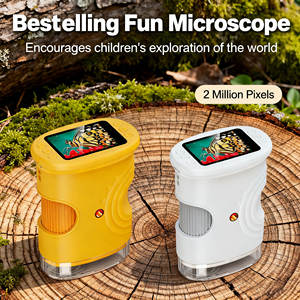 中国製ポケットミニハンドヘルド子供用電子顕微鏡8LED教育玩具対応1000倍ズーム子供用デジタル顕微鏡 - Product Image 1