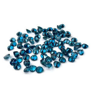 พลอยโทแพซสีน้ำเงินลอนดอนธรรมชาติ ตัดแต่งตามสั่ง ขนาดและรูปทรงตามต้องการ ขายส่ง คุณภาพสูง รูปทรงลูกแพร์เจียระไน ร้อยเม็ดพลอยหลวม งานฝีมือ QinFa รุ่น QF-588 - Product Image 5