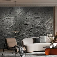 Panneau mural luxueux en fausse pierre en mousse PU Application intérieure Surface solide marbre artificiel granit polyuréthane PU artificiel