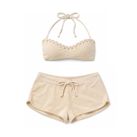 Anjie – Fabricant de bodys pour femmes avec logo personnalisé, OEM, ODM, marque privée, sur mesure, certifié OEKO-TEX et BSCI, imprimé mixte, décolleté plongeant en V, coupe halter, découpes et maille