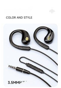 Auriculares con Clip para la Oreja, Cableados, Tipo C de 3.5mm, Diseño Abierto, No Intraaurales, Cómodos, Audio Estéreo, Micrófono, Control de Volumen, Uso Diario - Product Image 4