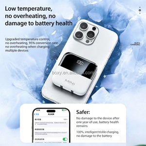 OEM/ODM Banco de Energía de CC de Alta Capacidad de 10000 mAh con Carga Rápida PD de 22.5W, Pantalla LED, Tipo-C, 2 Cables Integrados - Product Image 3