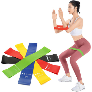 Lot de 5 bandes d'assistance pour exercices de yoga et Pilates, résistantes à la déchirure, sans latex, avec logo personnalisé, pour <span class=keywords><strong>Crossfit</strong></span> - Product Image 1
