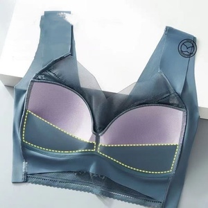 Promotion : Soutien-gorge sans armatures en dentelle, grande taille, en soie glacée, sans couture, respirant, fin, avec dos élégant - Product Image 4