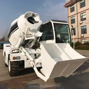 Beton miscelatore camion 1.2 m3 auto-caricamento mobile betoniera con 270 gradi tamburo di rotazione