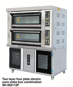 <span class=keywords><strong>Four</strong></span> électrique à deux niveaux et quatre plaques, combiné avec une boîte de cuisson SK-502+12F, multifonctionnel pour le pain et les gâteaux. Pizza, pâtisseries. - Product Image 2