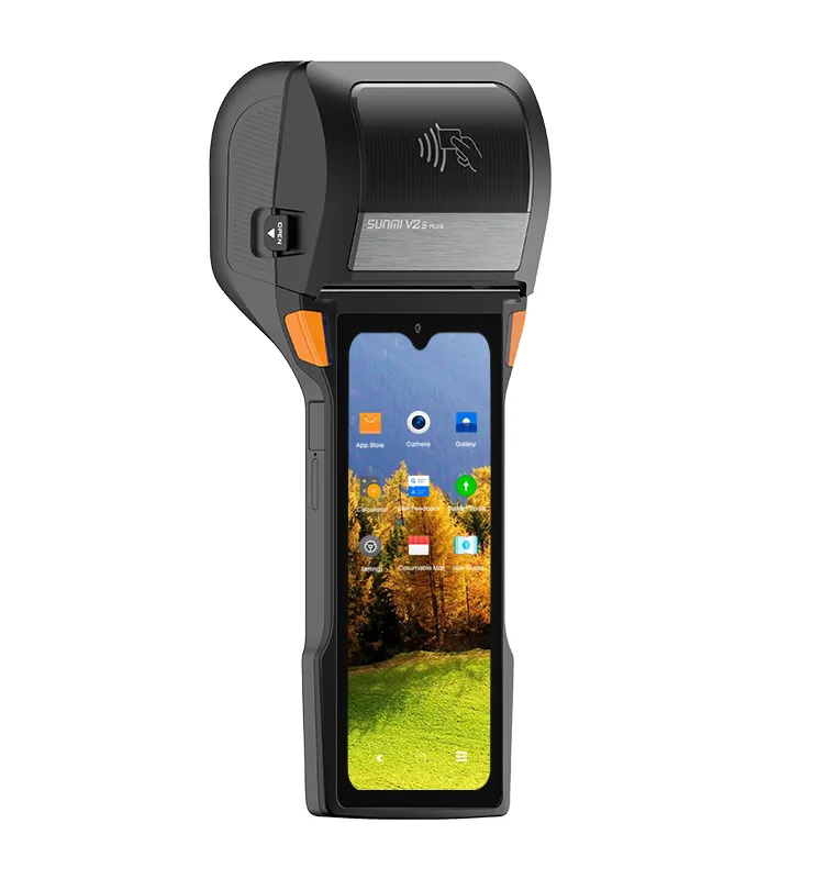 Sunmi v2s plus беспроводной платежный терминал Android 4G с принтером Wi-Fi BT GPS NFC