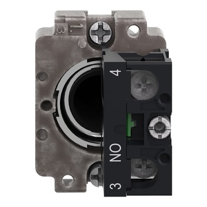 Xb2ba21c công tắc nút kim loại màu đen mới nguyên bản 22mm Đường kính đầu phẳng 1NO lò xo trở lại IP65 1NO - Product Image 3