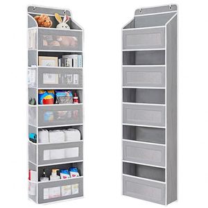 Anti Falling Hanging Wall Organizer Cabinet <b>Storage</b> <b>Basket</b> With Sided Pockets and Mesh Bags - Product Image 2
