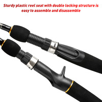 WildTrek Lure Rod 1.8m/2.1m/2.4m Spinning & Casting ML/M/MH 3-Power Serat Karbon 2-Piece Joran Pancing Air Tawar