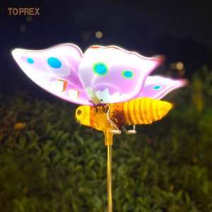 Lumières LED dynamiques en forme de papillon pour jardin, imperméables IP65, pour Noël et Halloween en extérieur, décoration d'insectes pour passage extérieur - Product Image 2