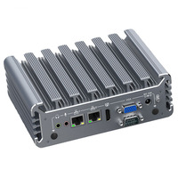 Komputer Industri Tanpa Kipas Partaker Core I7/i5 CPU Linux Mini PC Dual Gigabit LAN 2*RS232 COM HD VGA 12V DC Power