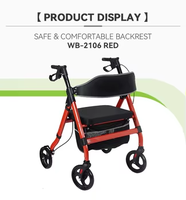 Déambulateur pliable avec siège pour personnes âgées, réglable en hauteur, pour faire les courses