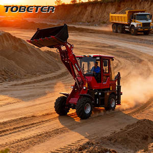 Tobeter Fácil Operação Agrícola Retroescavadeira Carregador 0.6m3 Balde Capacidade Fazenda Compacta Grãos Vala Máquina - Product Image 1