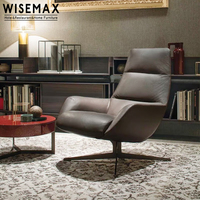 WISEMAX FURNITURE Chaise de bureau de luxe légère en microfibre cuir éponge base métallique chaise de loisirs pour entreprise