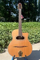 Aiersi Brand Gloss Handmade Gypsy Jazz Guitar Solid Cedar Top D Hole Grande Bouche Acoustic String Instrument Made in China