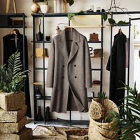 Manteau long en laine d'hiver pour homme, haute qualité, nouveau design, fermeture simple boutonnage