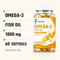 Gélules d'huile de poisson Oméga-3 OEM ODM 1000mg avec EPA DHA, complément alimentaire, 60 unités