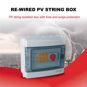 Onesto Solar <strong>Combiner</strong> Box 1 in 1 Out 1 Strings 3kw 16a Pv <strong>Combiner</strong> Box 1000v Pv Array <strong>Combiner</strong> Box - Product Image 3