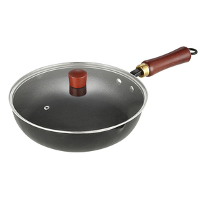 <span class=keywords><strong>Juego</strong></span> <span class=keywords><strong>de</strong></span> <span class=keywords><strong>Sartenes</strong></span> Wok Antiadherentes <span class=keywords><strong>de</strong></span> Hierro Moderno Comercial con Mangos <span class=keywords><strong>de</strong></span> Madera y Tapa <span class=keywords><strong>de</strong></span> Vidrio para Cocinas <span class=keywords><strong>de</strong></span> Gas e Inducción - Product Image 1