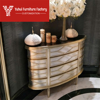 Muebles de Entrada Modernos de Lujo, Aparador de Madera Maciza, Mueble de Entrada Personalizable