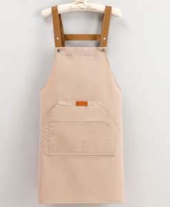 Tablier de cuisine de haute qualité avec logo personnalisé, poches, imperméable, pour la cuisine, la pâtisserie, la peinture, l'école - Product Image 4