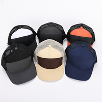 Casquette de sport unisexe de haute qualité à sept panneaux avec logo brodé personnalisé, casquette de camionneur en maille à fermeture snapback