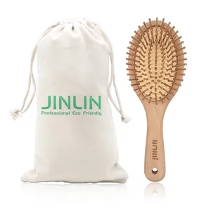 Factory Price New Professional Supplier Bamboo Wood Tooth Massage The Hair Massage Detangling Hair Brush
