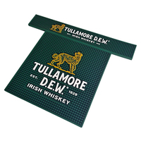 Tapis de bar en caoutchouc avec logo en relief OEM, tapis de bar en PVC imperméable, cadeau publicitaire promotionnel pour marque d'alcool