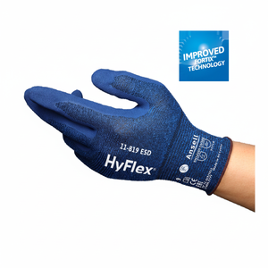 Gants de sécurité en nitrile Ansell HyFlex 11-819, fonctionnalité ESD certifiée EN 16350:2014 pour usage général électrostatique - Product Image 1