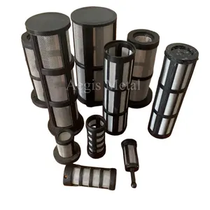 Cylindre de filtre de grillage d'acier inoxydable de bordure en caoutchouc/tube de filtre/écran de tuyau