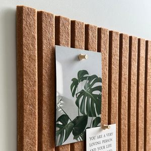 Panel Acústico ROOAOO Color Naranja Quemado de 1700 g/m² con Rayas Verticales Grandes, Panel Acústico de Pared con Pin para Diseño de Oficina - Product Image 6